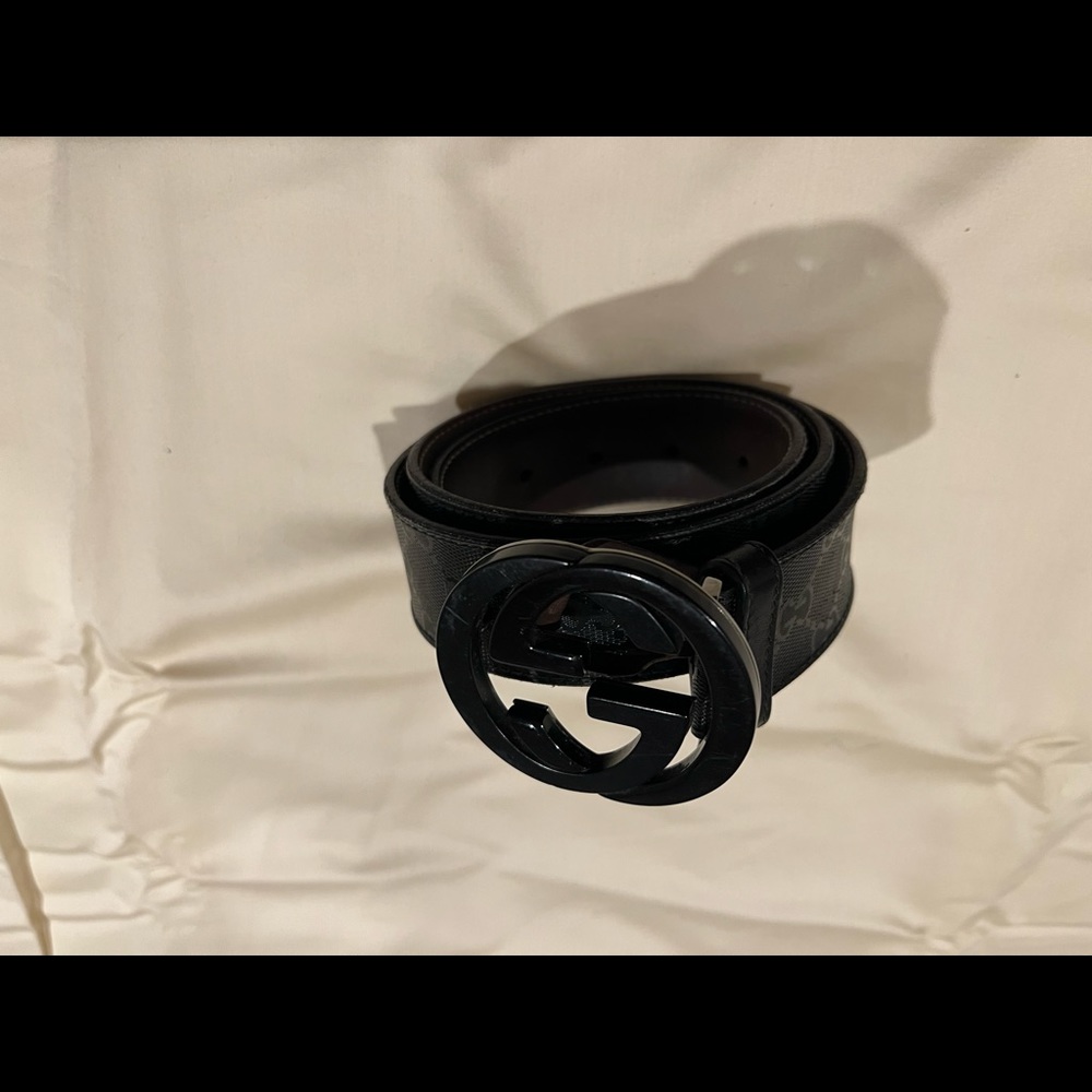 Classic Gucci monogram belt